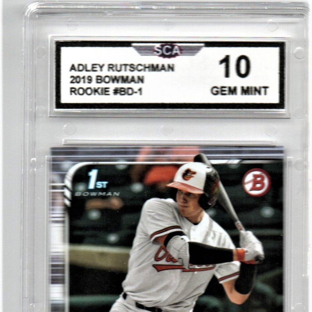 2019 FIRST BOWMAN ADLEY RUTSCHMAN ROOKIE CARD BALTIMORE ORIOLES CATCHER